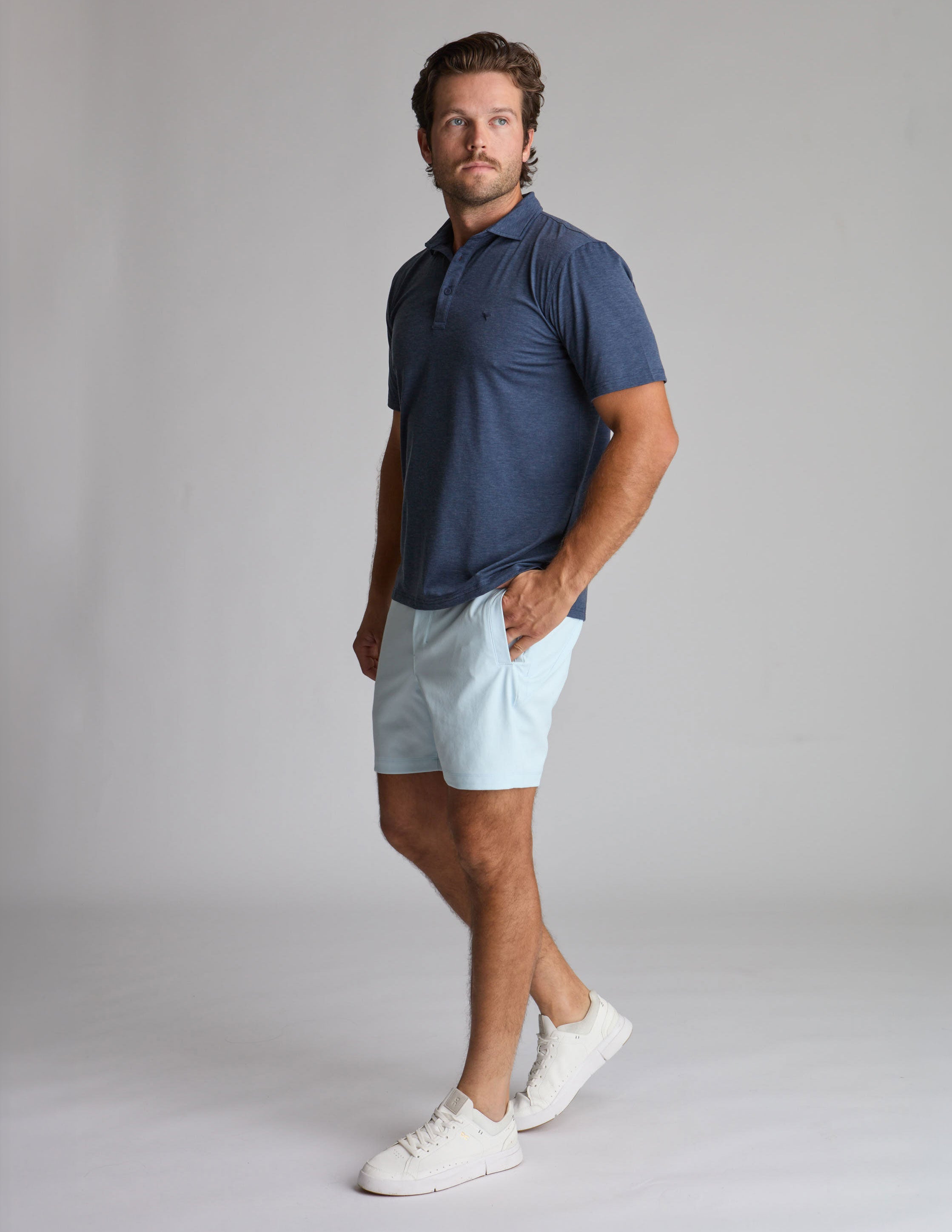 3 in 1 Khaki Shorts - Carolina Blue &amp; Rudder Buddies (The Catalina Wind Mixers)