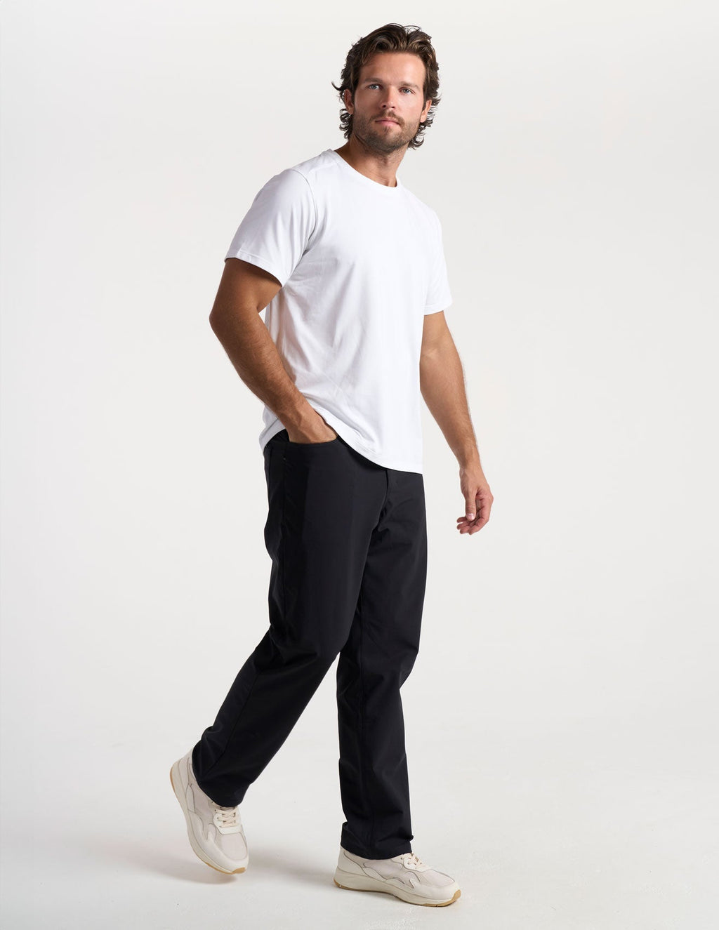 5-Pocket Tech Pants - Black - Relaxed Fit (Buzzed Gravity)