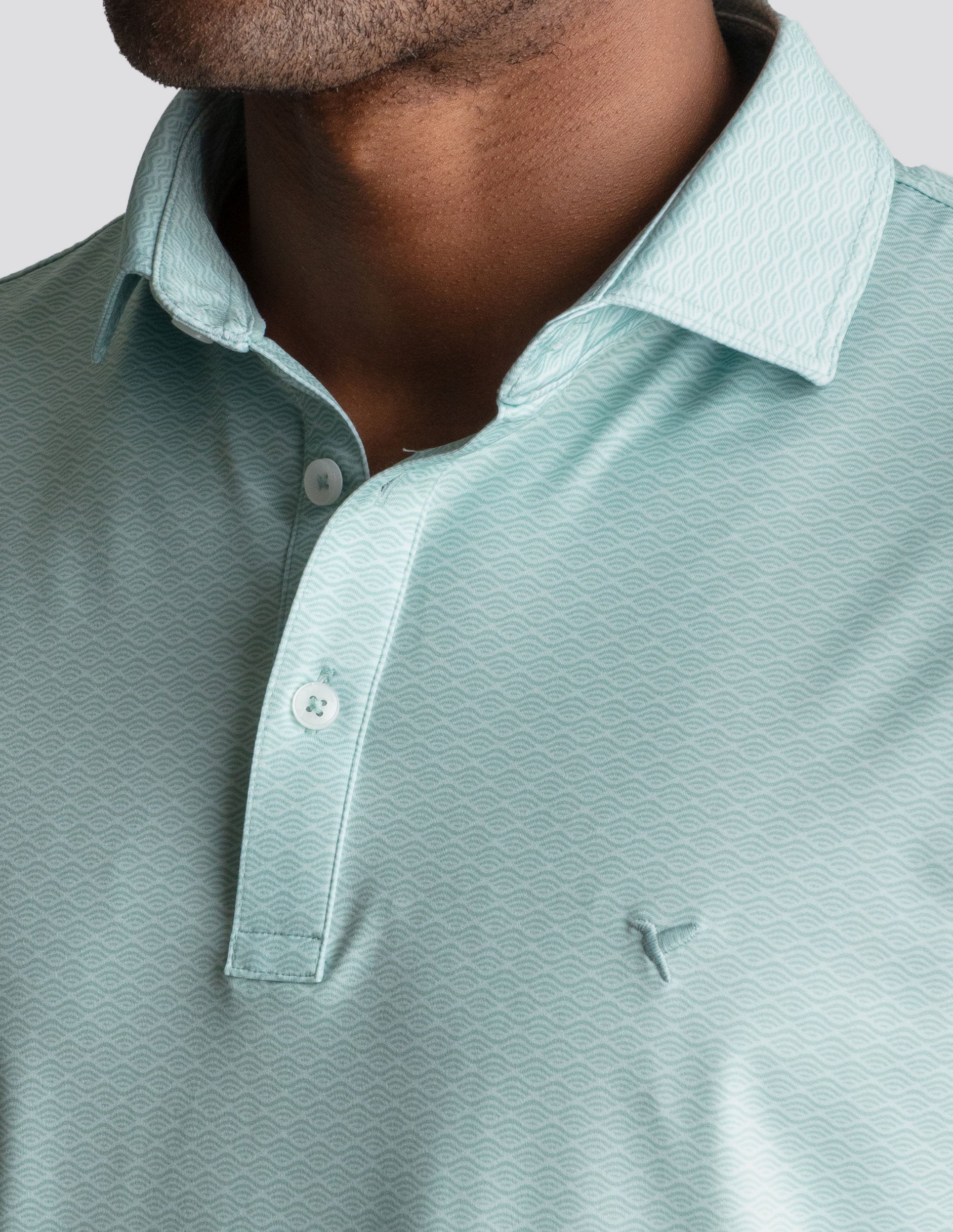 NoFlop Golf Polo - Green Wave (The 18th &amp; Aperol)