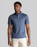 NoFlop Golf Polo - Navy Topo (The Tee &amp; Tea King)