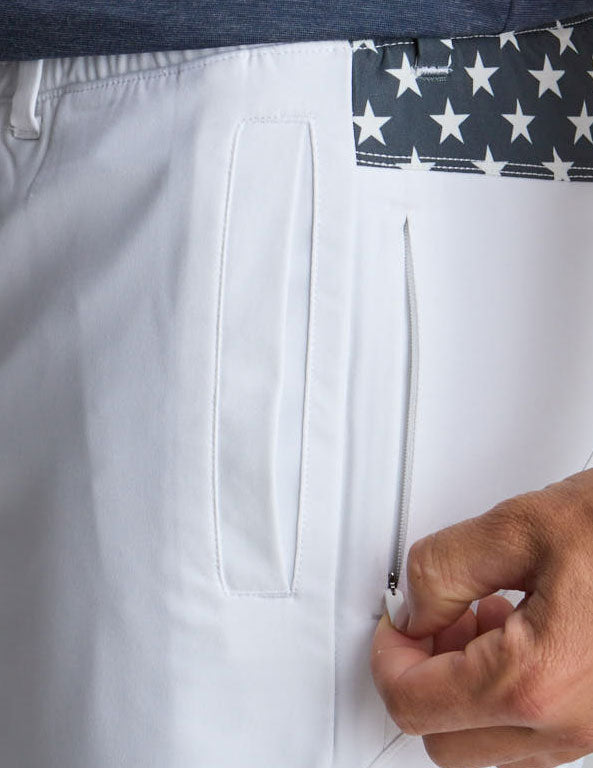 3 in 1 Khaki Shorts - White &amp; Full Glory (The No Metric Systems)