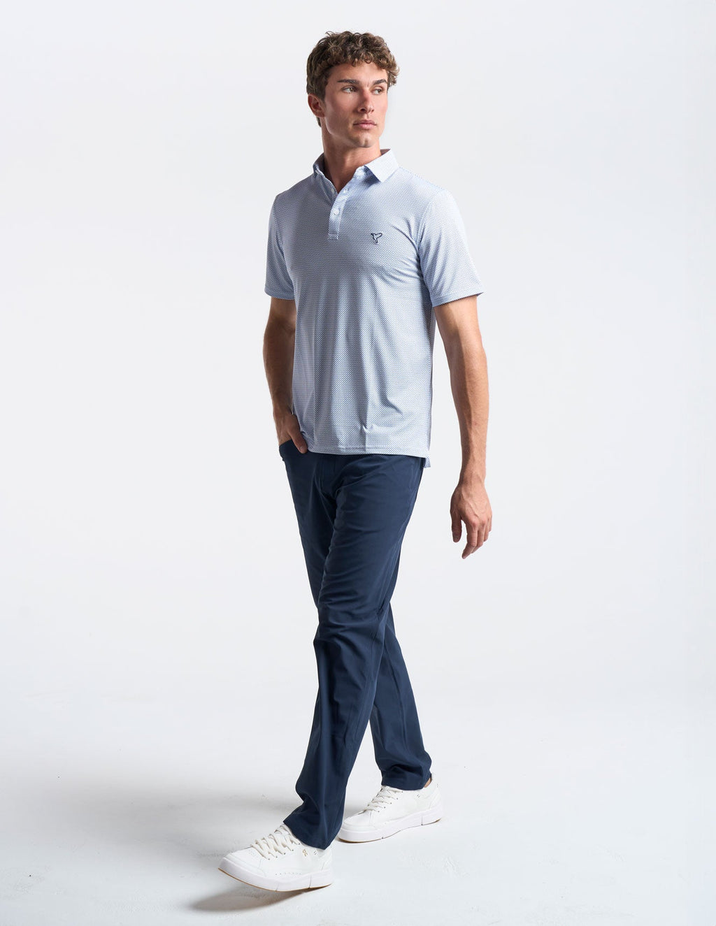 NoFlop Golf Polo - Blue Bowtie (The Texas Wedge Enthusiast)