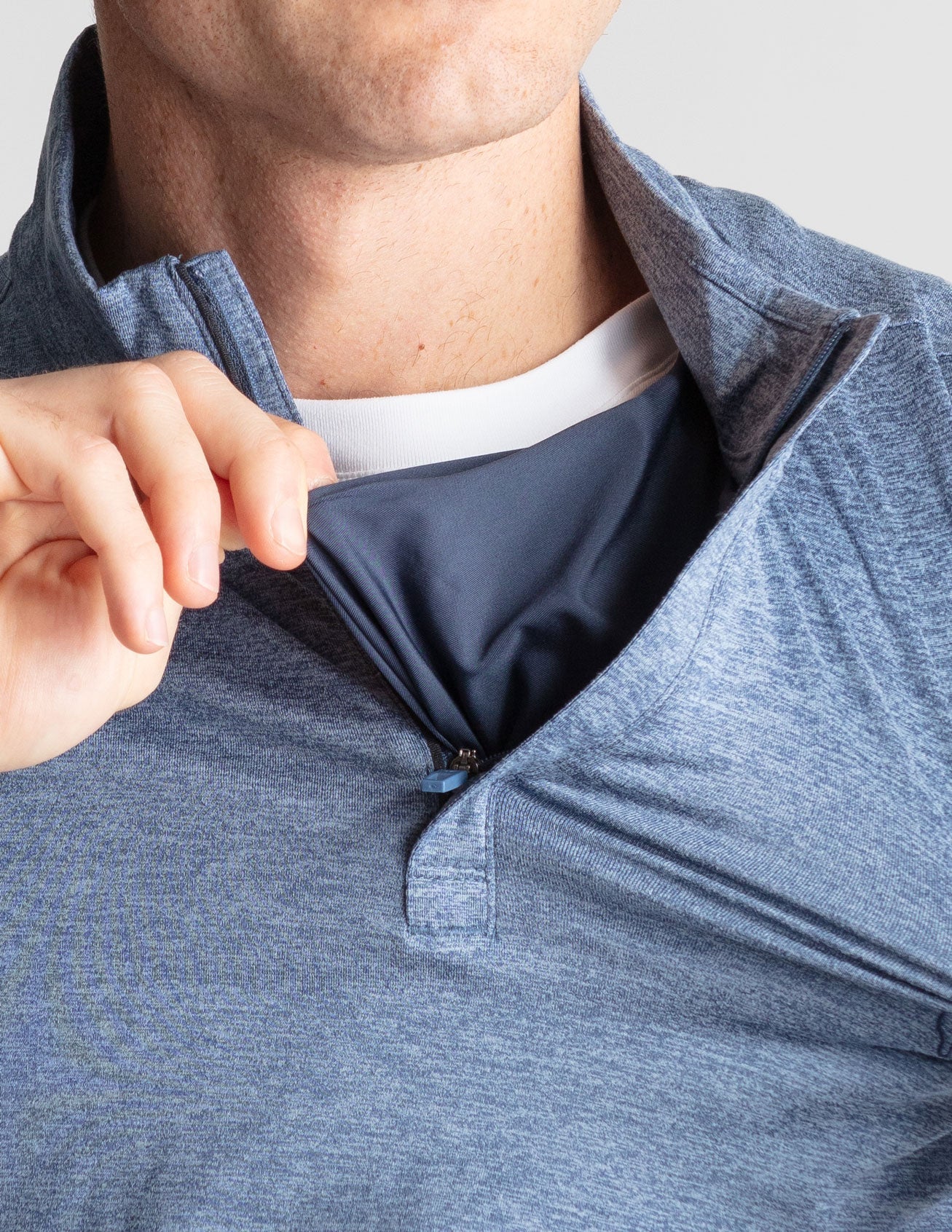 Quarter Zip - Stonewash Heather (The One More Round)