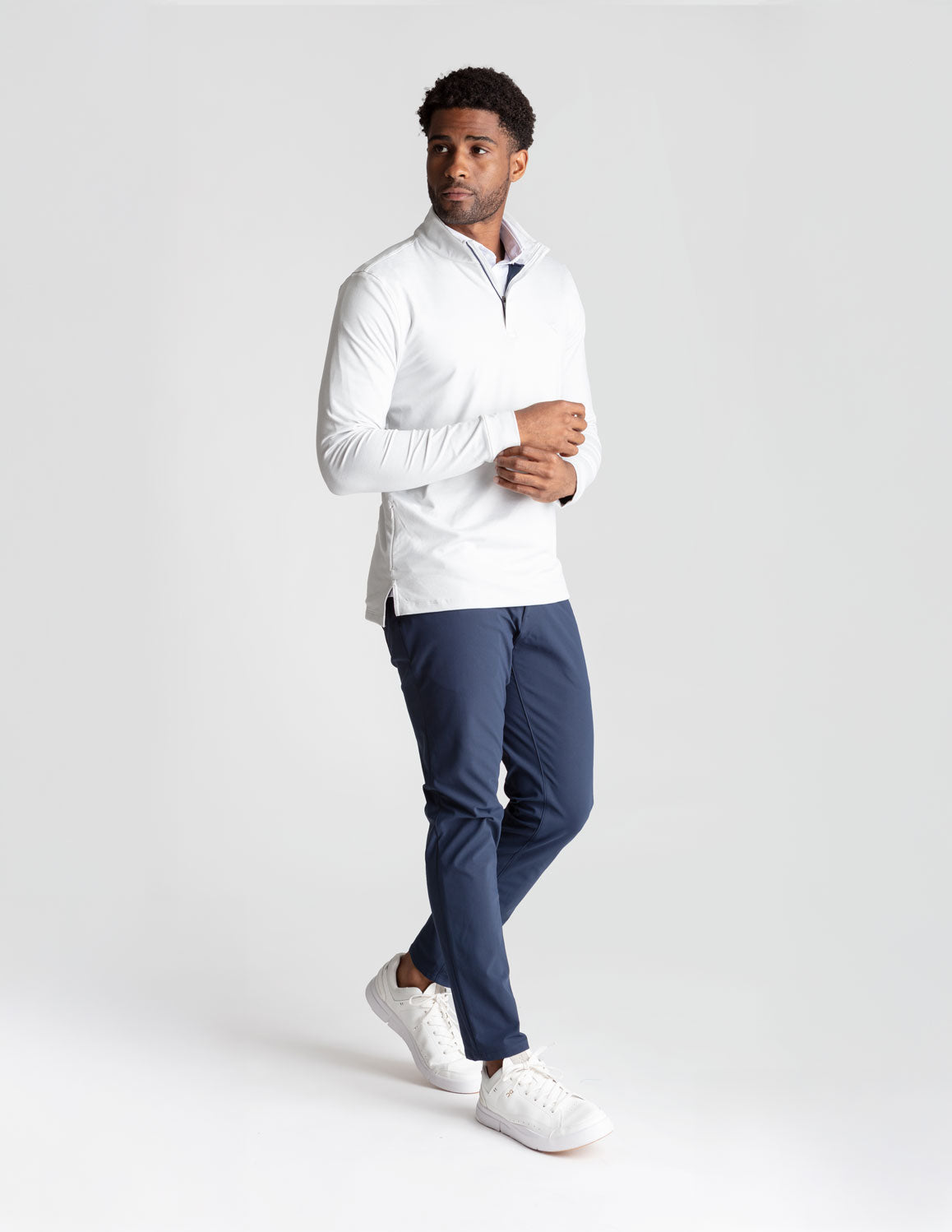 Quarter Zip - Light Gray Heather (The Alamo)